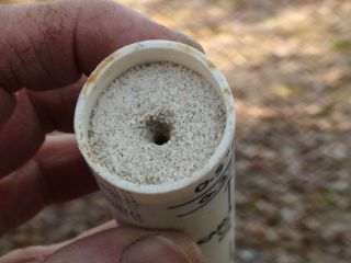 Clay-plug-drilled-fuse-hole